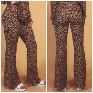Beach Riot Leopard Natalie Bell Bottom Pants